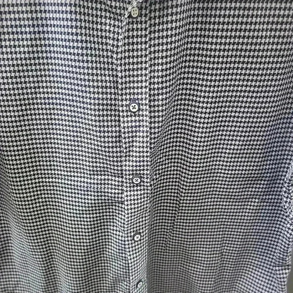 Robert Graham Howells Tailored-Fit Houndstooth Shirt Navy Size XL $158 - Picture 5 of 6